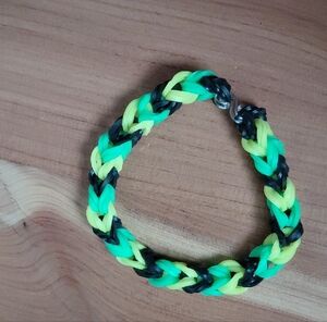 Stylish Black and Yellow Braided Bracelet
